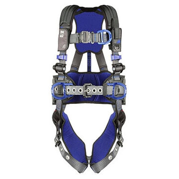 Construction, Positioning, Climbing Safety Harness, L, 310 lb, Gray, Polyester Strap