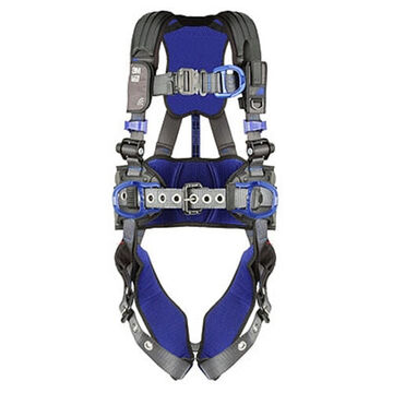 Safety Harness, Construction, Positioning, Climbing S, 310 Lb, Gray, Polyester Strap