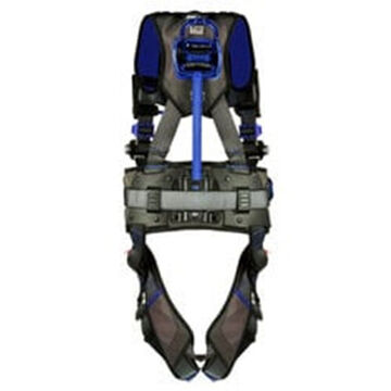 Positioning, Climbing, Construction Safety Harness, L, 310 lb, Gray, Polyester Strap