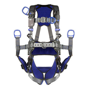 Climbing, Positioning Safety Harness, L, 310 lb, Gray, Polyester Strap