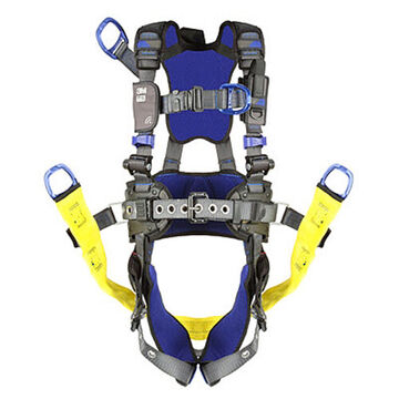 Climbing, Positioning Safety Harness, S, 310 lb, Gray, Polyester Strap