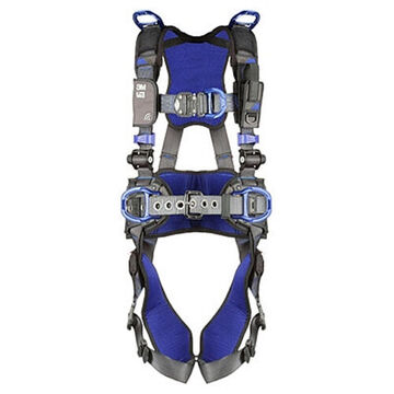 Positioning, Retrieval, Climbing Safety Harness, M, 310 lb, Gray, Polyester Strap