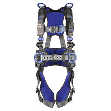 Safety Harness, Positioning, Retrieval, Climbing L, 310 Lb, Gray, Polyester Strap