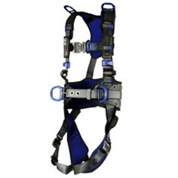 Positioning, Retrieval, Climbing Safety Harness, XL, 310 lb, Gray, Polyester Strap
