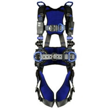 Positioning, Retrieval, Climbing Safety Harness, XL, 310 lb, Gray, Polyester Strap