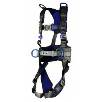 Comfort Vest Climbing/Positioning/Retrieval Safety Harness, 2XL, 310 lb, Gray, Polyester Strap