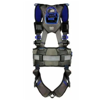 Comfort Vest Climbing/Positioning/Retrieval Safety Harness, 2XL, 310 lb, Gray, Polyester Strap