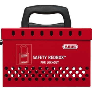 Safety Lockout Box, 174 mm wd, 94 mm dp, Red