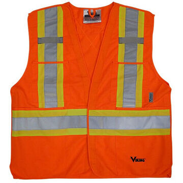 Gilet de sécurité détachable 5 points orange