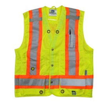 Gilet de sécurité Surveyor, M, vert lime, polyester, classe 2