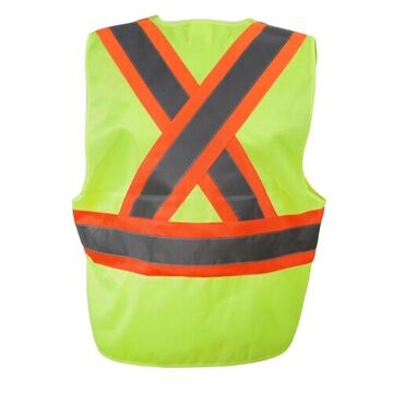 Gilet de sécurité routière, 2XL/3XL, vert, polyester, poitrine 26-3/4 pouce