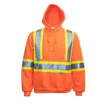 Traffic Safety Hoodie, Men, M, Orange, Polyester