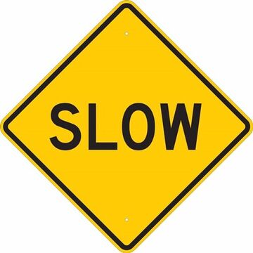 Traffic Safety Sign, 24 in ht, 24 in wd, Black on Yellow, B-959 Reflective Sheeting Laminated to Aluminum, Post
