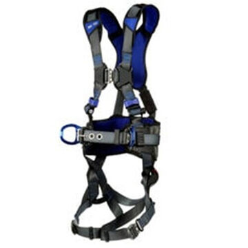 Comfort X-Style Positioning Safety Harness, XS/S, 420 lb, Blue, Gray, Polyester Strap