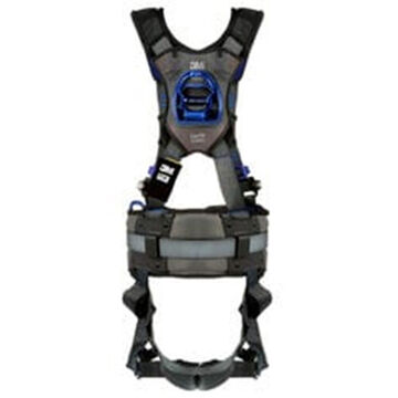 Comfort X-Style Positioning Safety Harness, XS/S, 420 lb, Blue, Gray, Polyester Strap