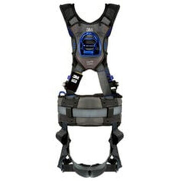 Comfort X-Style Positioning Safety Harness, L, 420 lb, Blue, Gray, Polyester Strap