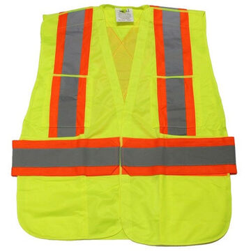 Traffic Safety Vest, XL, Lime Green, Class 2