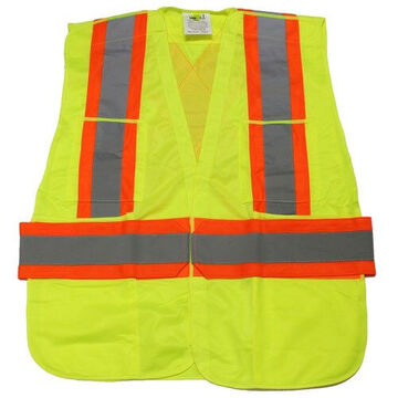 Gilet de sécurité routière, XL, vert lime, classe 2