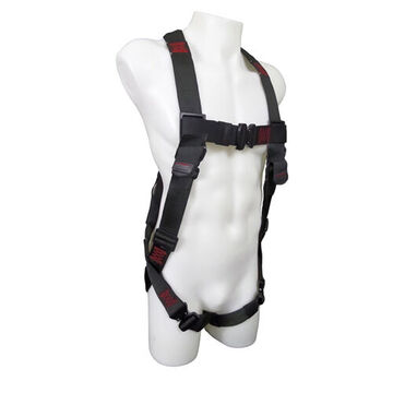 Full Body Safety Harness, Universal, 310 lb, Black
