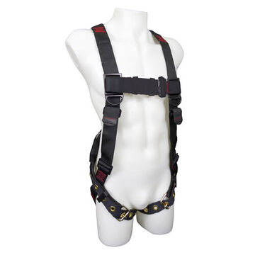 Full Body Safety Harness, Universal, 310 lb, Black