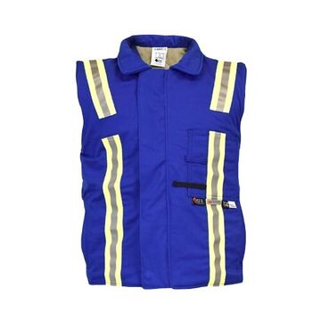 Insulated Safety Vest, Royal Blue, 88% Cotton, 12% High Tenacity Nylon