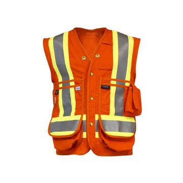 Cruiser Safety Vest, Orange, 88% Cotton, 12% High Tenacity Nylon