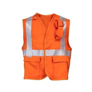 Cruiser Safety Vest, Orange, 88% Cotton, 12% High Tenacity Nylon