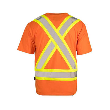 Ultracool, Crew Neck Safety T-Shirt, 2XL, Orange, Polyester/Cotton