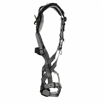 Climbing Safety Harness, XL, 270 lb, Gray