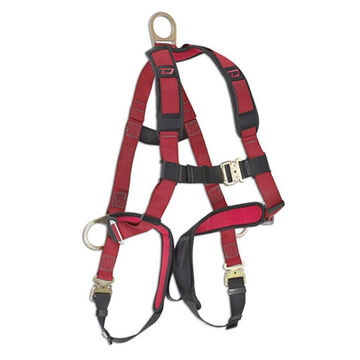 Full Body Comfort Safety Harness, XL, 400 lb, Red, Black