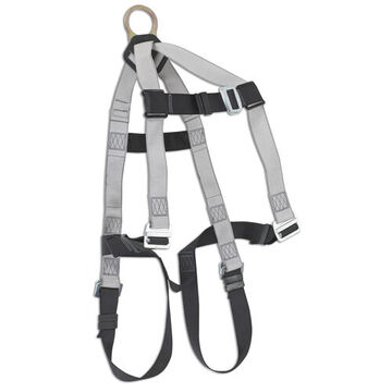 Fully Adjustable Fall Arrest Safety Harness, M, Gray