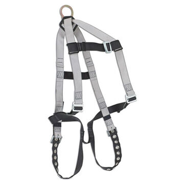 Fully Adjustable Fall Arrest Safety Harness, 2XL, Black/Gray