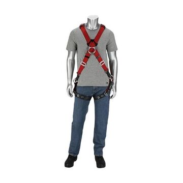 Work Positioning and Confined Spaces Safety Harness, M, Red
