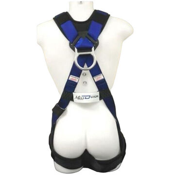 Fall Arrest Safety Harness, M, 400 lb, Blue