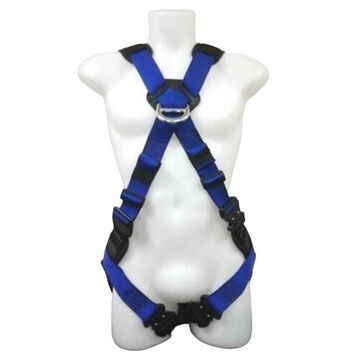 Fall Arrest Safety Harness, M, 400 lb, Blue