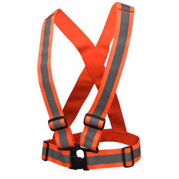Visibility Breakaway X-Back Safety Harness, Universal, 21.91 lb, Hi Vis Orange