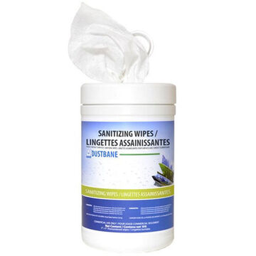 Food Contact Surface Sanitizing Wipes, 9 in wd x 6 in lg, 100 wipes, Colorless