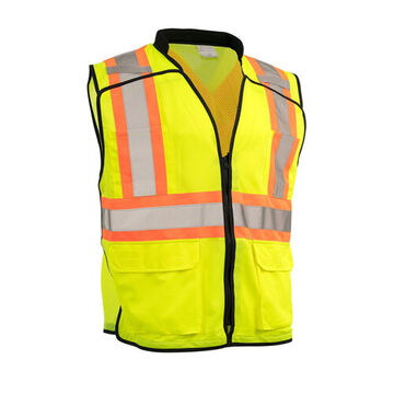 Traffic Safety Vest, 2XL/3XL, Lime, 100% Polyester