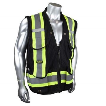 Cruiser Safety Vest, XL, Royal Black, Polyester, Class 2