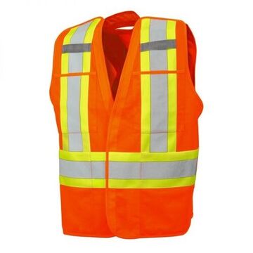 Gilet de sécurité superviseur, S, orange, polyester, classe 2