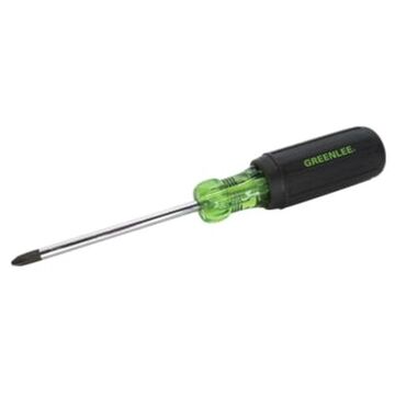 Heavy Duty, Stubby Screwdriver, Phillips, No. 2 Point, 4 in Shank lg, Acetate Handle, 8-5/16 in lg