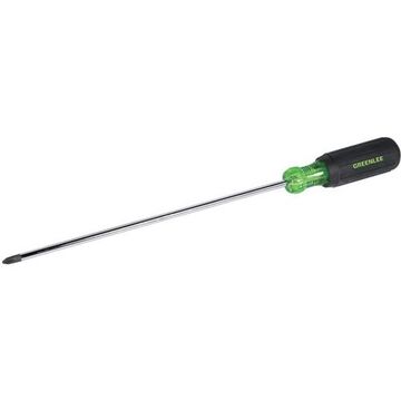 Heavy Duty, Stubby Screwdriver, Phillips, No. 2 Point, 10 in Shank lg, Acetate Handle, 14-5/16 in lg