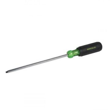 Heavy Duty Screwdriver, Square Recessed, #3 Point, 8 in Shank lg, Acetate Handle, 11-3/4 in lg