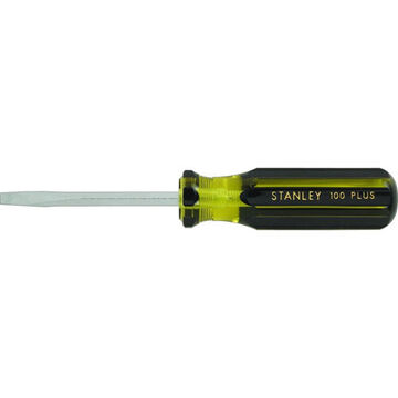 Standard Screwdriver, Keystone/Slotted, 3/16 in Point, 3 in Shank lg, Plastic Handle, 6-3/4 in lg