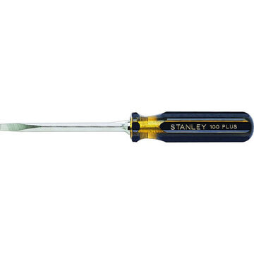 Standard Screwdriver, Slotted, 1/4 in Point, 4 in Shank lg, Acetate Handle, 8-1/4 in lg