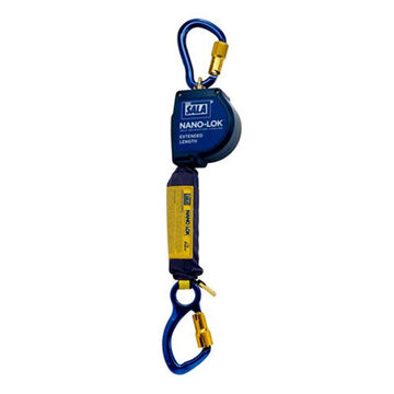 Extended Length Self Retracting Lifeline, 420 lb, 10 ft lg