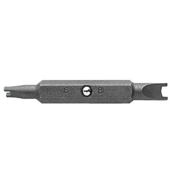 Double End Screwdriver Bits, Spanner, 2 in lg, Hex, S2 Steel
