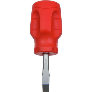 Screwdriver, Keystone/Slotted, 1/4 in Point, 1-1/2 in Shank lg, Plastic Handle, 3-1/2 in lg