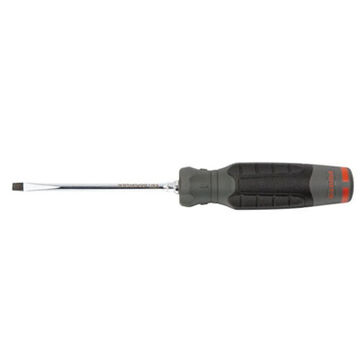 Screwdriver, Keystone/Slotted, 3/16 in Point, 4 in Shank lg, Plastic Handle, 8-1/4 in lg