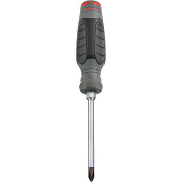 Round Bar Screwdriver, Phillips, #2 Point, 4 in Shank lg, Nylon Handle, 8-1/2 in lg
